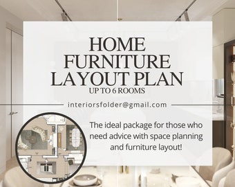 Furniture Layout 2D Plan Design| Custom Furniture Placement| Floor Plan Design Service| Interior Design| Space Planning| EDesign