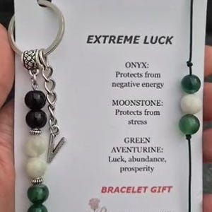 Luck Keychain, Personalized Extreme Lucky Charm, Good Luck Charm, Energy Keychain, Birthday gift, Christmas gift