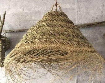 moroccan lampshade, Lamp shade, Rattan Lamp Shade, Rattan Pendant Light, hanging lamp, Straw chandelier