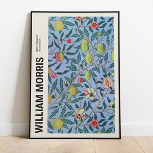 William Morris Flower Print, Exhibition Art Poster, Morris Leaf Vintage Print, William Morris Vintage Poster, Art Nouveau, Botanical Art