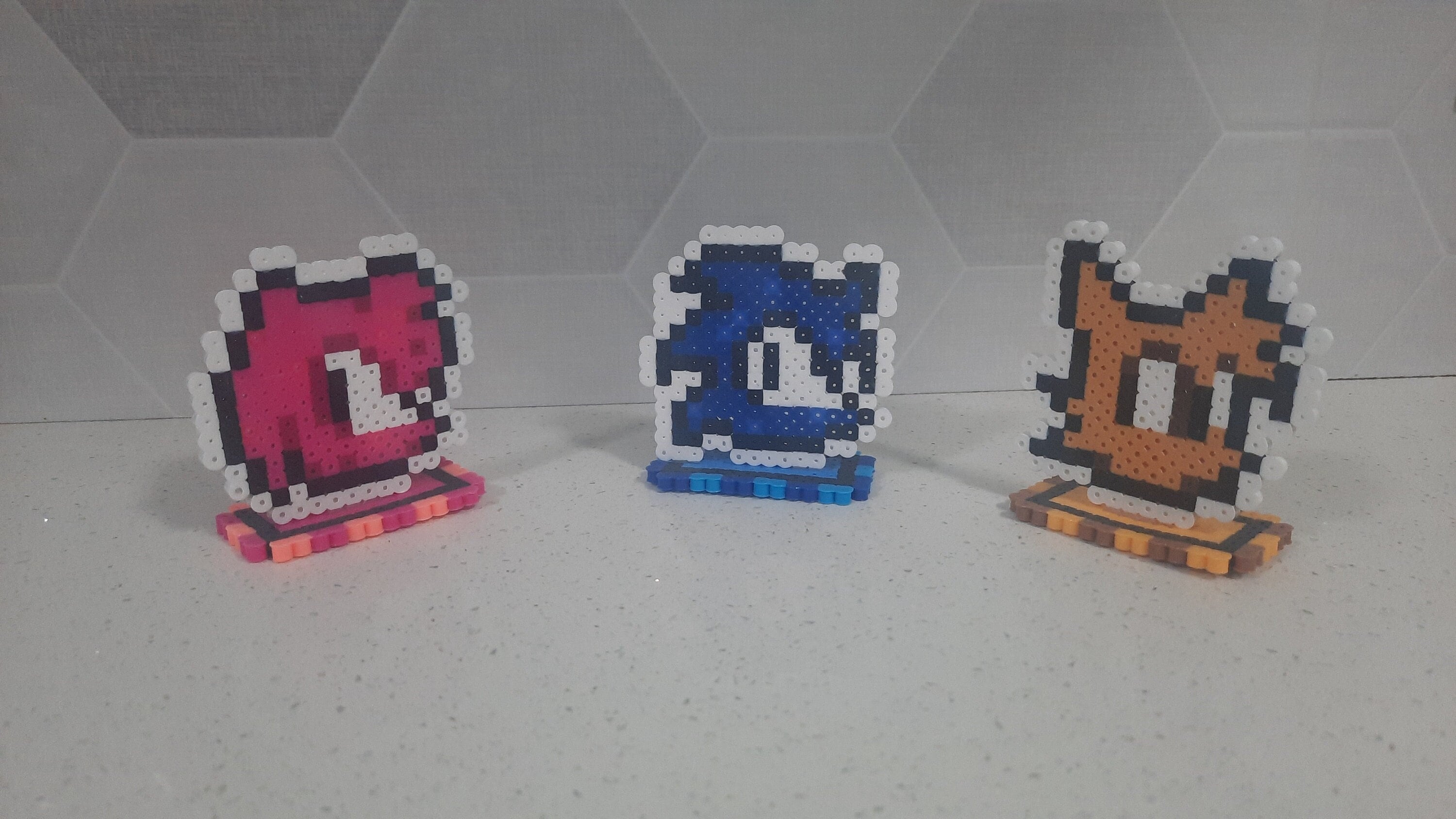 Vector the Crocodile Perler Sonic Perler Knuckles Chaotix 