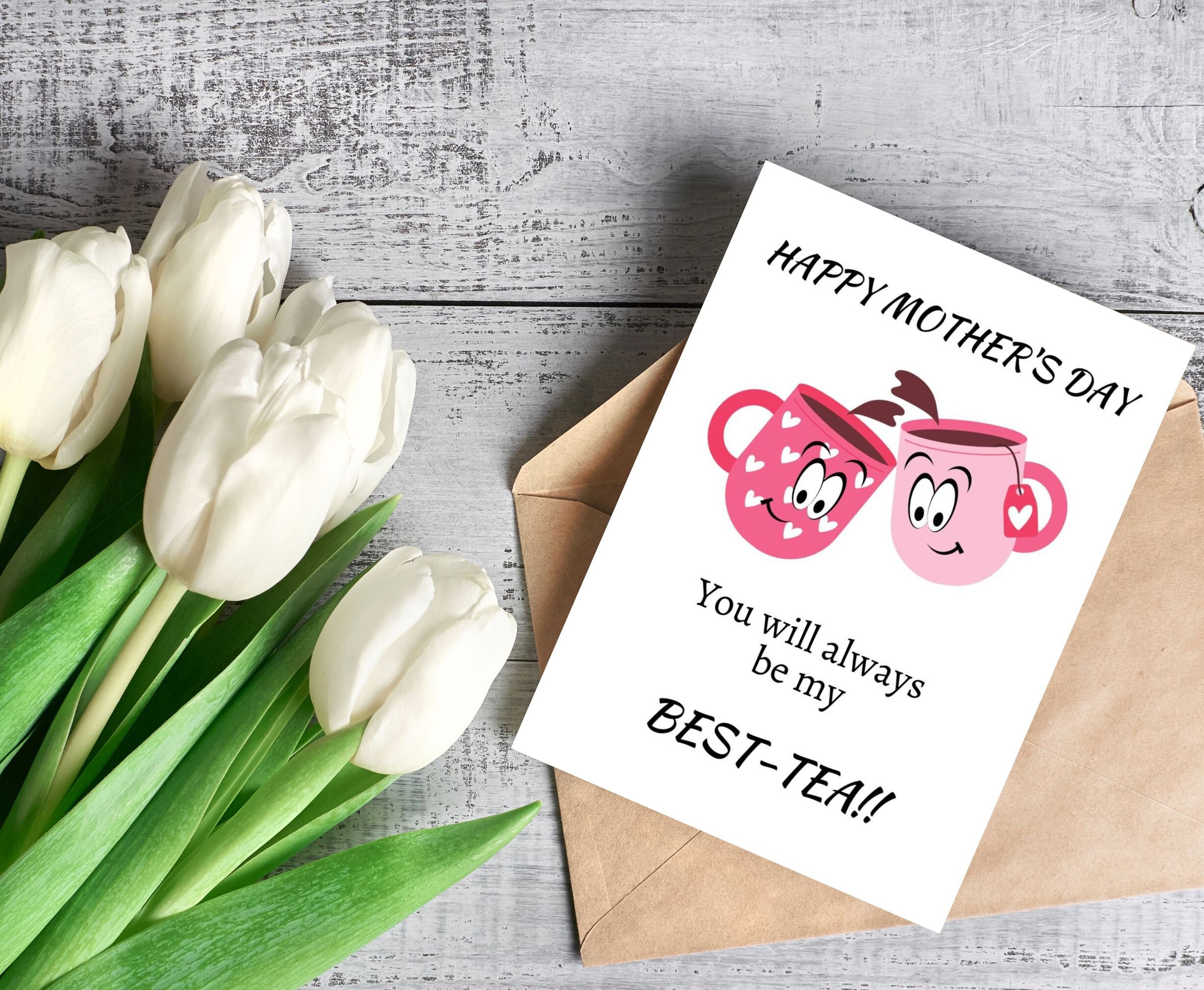 Printable Mothers Day Card, Happy Mother's Day Card, Instant Download ...