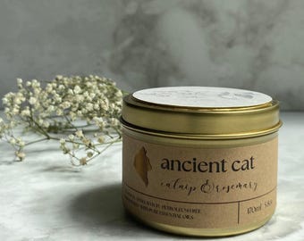 CATNIP & ROSEMARY CANDLE | Cat Candle |  Pet - Friendly | Aromatherapy | Rejuvenating, Calming and Stress-Relieving | Toxin Free