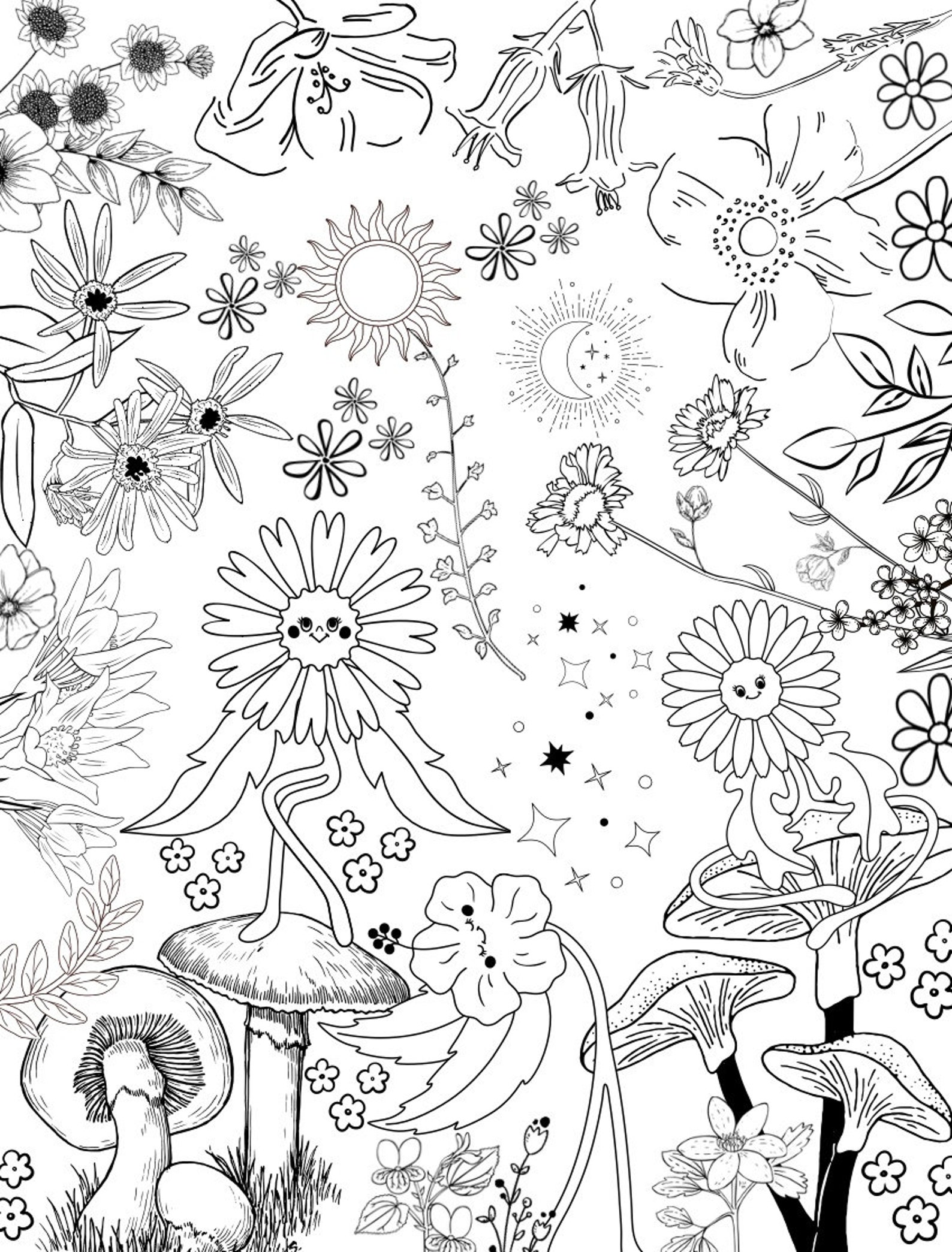 Adult Coloring Sheet Printable Coloring Page Printable Art Color Anti ...