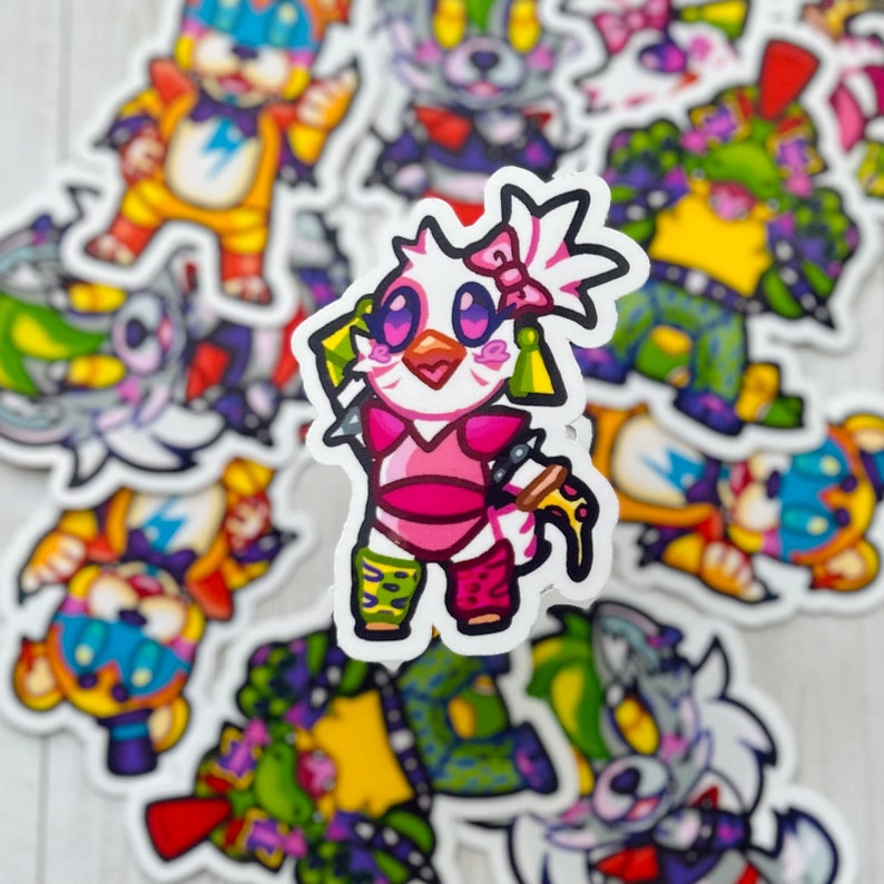 FNAF Security Breach | Animatronic Chibi Stickers | Roxanne Wolf ...