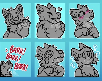 canine YCH telegram sticker base | P2U base