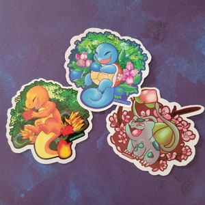 Berry time !! Squirtle, Charmander, and Bulbasaur stickers