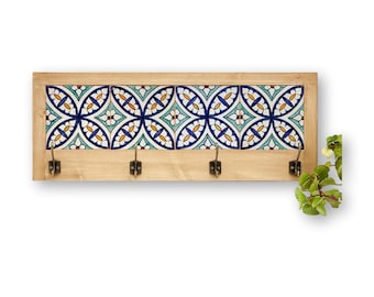 Modern Wall Coat Rack | Wooden Coat Hooks | Entryway Wall Mount | Scandinavian Home Decor