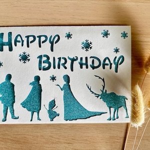 fichier de découpe carte anniversaire theme disney, fichier SVG , disney theme birthday card cutting file, birthday card template SVG file