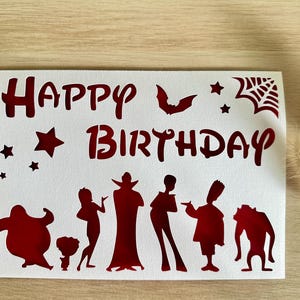 birthday card cutting file hotel transylvania, SVG file, birthday card cutting file, birthday card SVG file transylvania