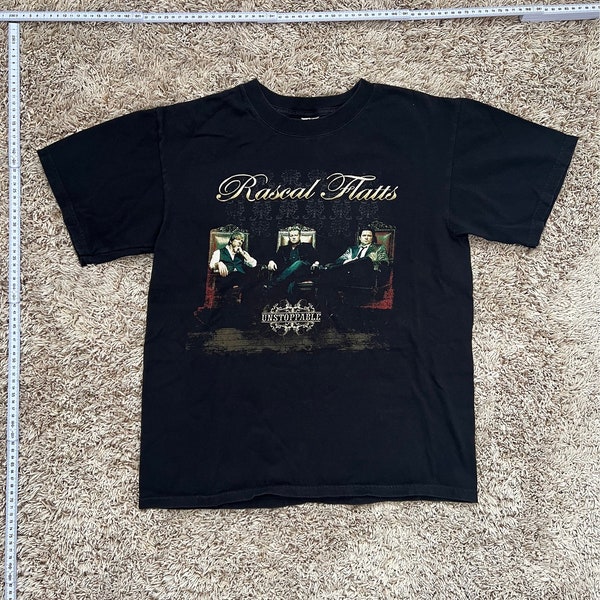 VINTAGE BAND TEE Rascal Flats Tour Merch | m | Vervaagd zwart | Boxy | jaren 90 | jaren 80 | Muziek | Rots | Retro | Zomeroverhemden | Amerikaanse streetwear |