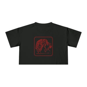 Banishment Red Crop Tee by Baba Yaga Magick