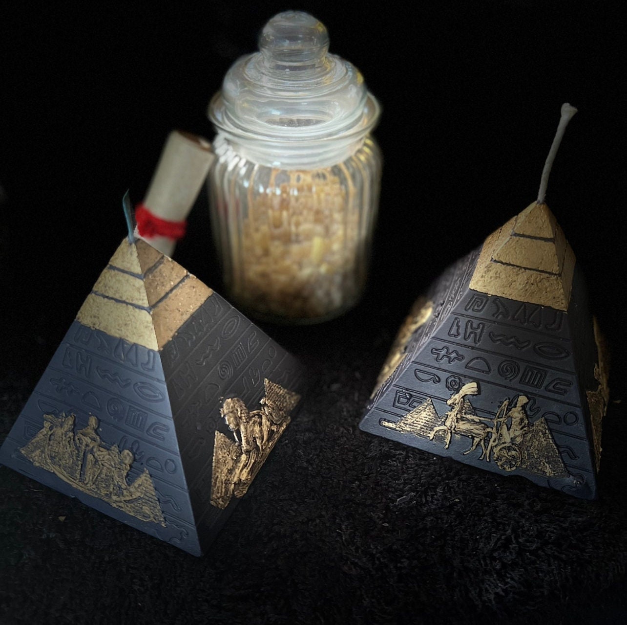 Egyptian Pyramid Sculpted Candle