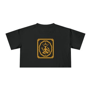 Cernunnos Gold Crop Tee by Baba Yaga Magick
