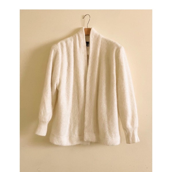 Vintage Angora & Wool Sweater in Grey (Size S) main image 1