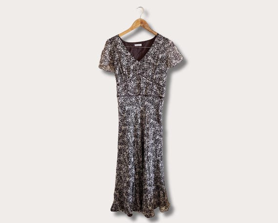 Vintage 90s Silk Bias Cut Brown Floral Dress | Silk Bias Cut Dress | Bias  Cut Summer Dress | Wedding Guest Bias Cut Dress | Wedding Guest - Etsy
