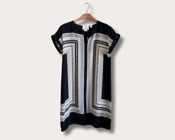 cynthia rowley oversized tee dress 100% Washed Silk Tee Dress, Cynthia Rowley Silk Dress, Size 6 Silk Dress,  Minimalist Silk Dress, Minimalist Black Summer Silk Dress