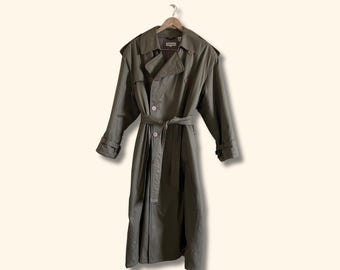 1990s Archive Emporio Armani Gray Trench Coat - Etsy