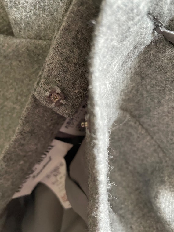 Hanae Mori Wool Cashmere Grey Blazer Skirt Suit |… - image 10