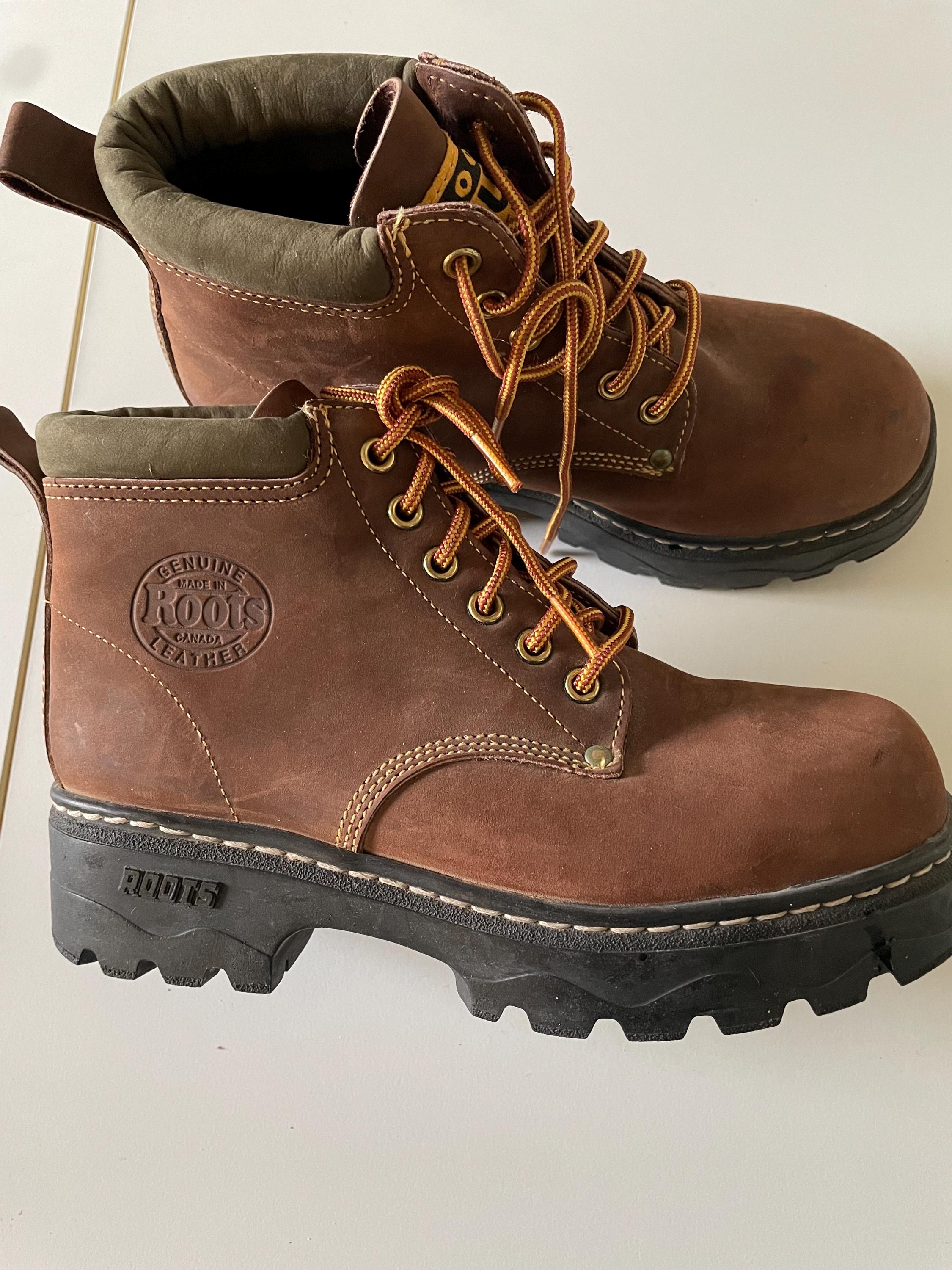 Roots Tuff Brown Leather Lug Sole Stein Eriksen Nordic Boots Shoes Men Sz 10.5 Seeley | Mens Hiker Boots in Dark Brown Leather | Grenson main image 4