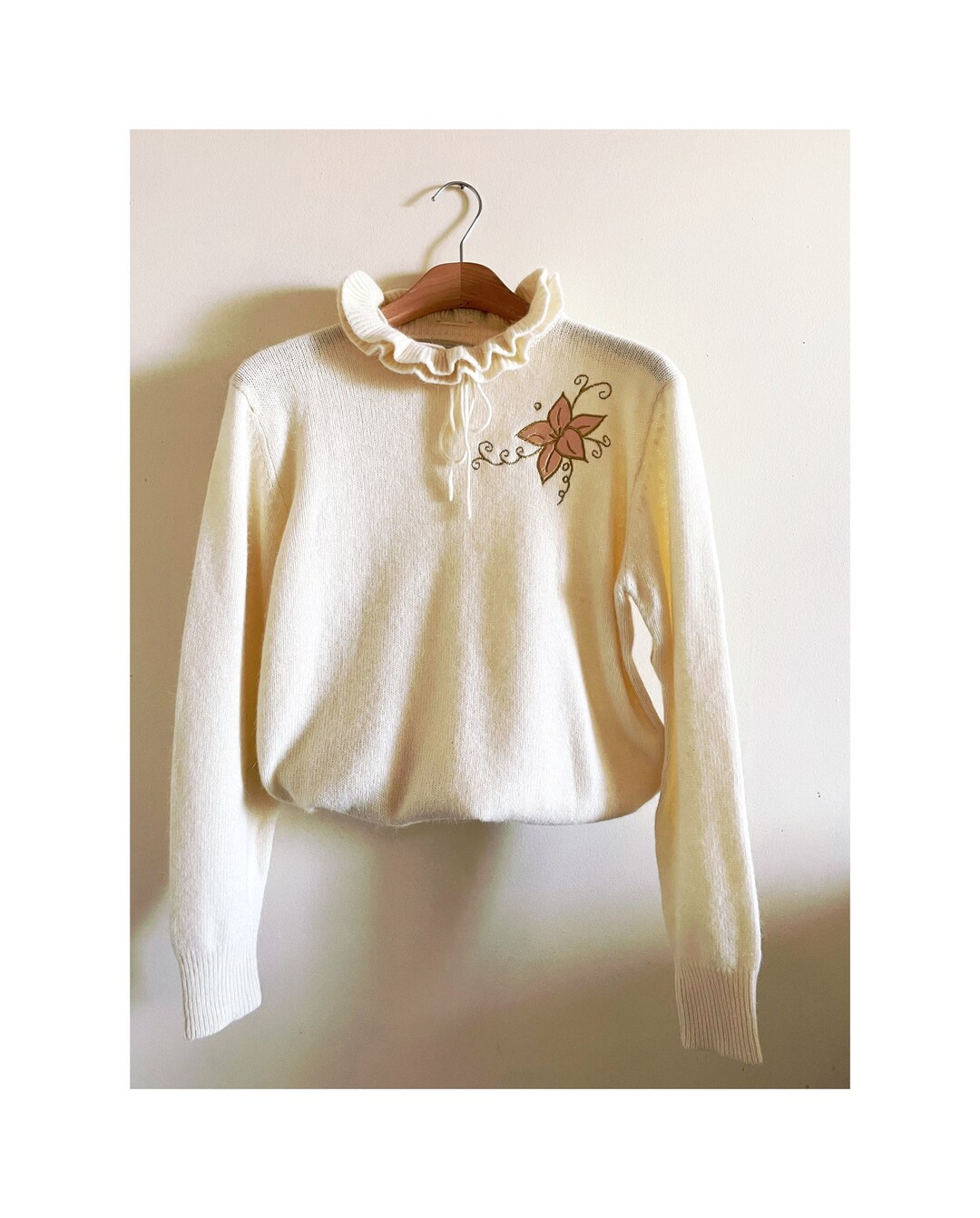 Vintage Speckled Wool Rolled Neck Sweater