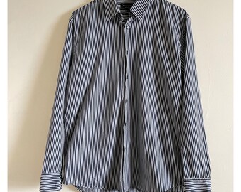 Vintage 90s / 2000s striped oversized button down | Men's oversized striped top | Vintage Button Up | 90s | 2000s