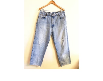 Vintage 90s Calvin Klein Light Wash Jeans | 90s Calvin Klein | Light Wash Vintage Jeans | Baggy Vintage Jeans, 90s, W33 W34, Boyfriend Jeans