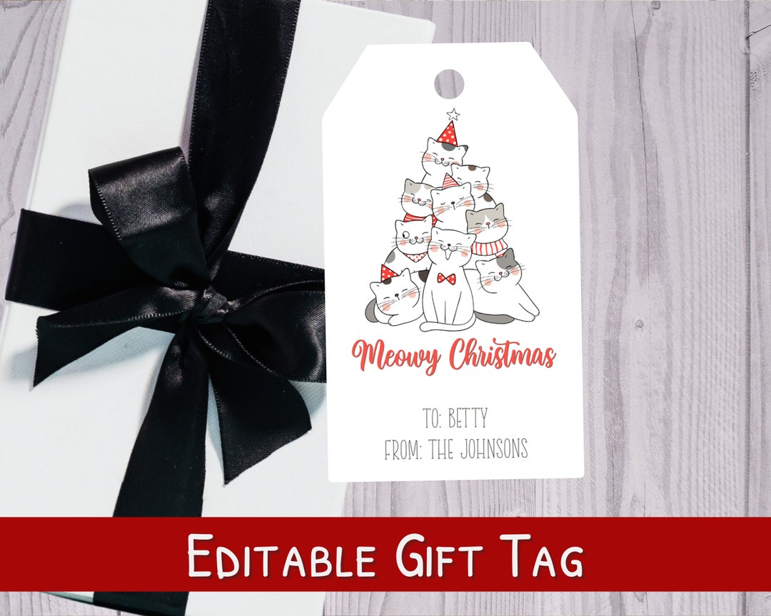 Merry Christmas Gift Labels Christmas Party Favor Tags Christmas Gift ...