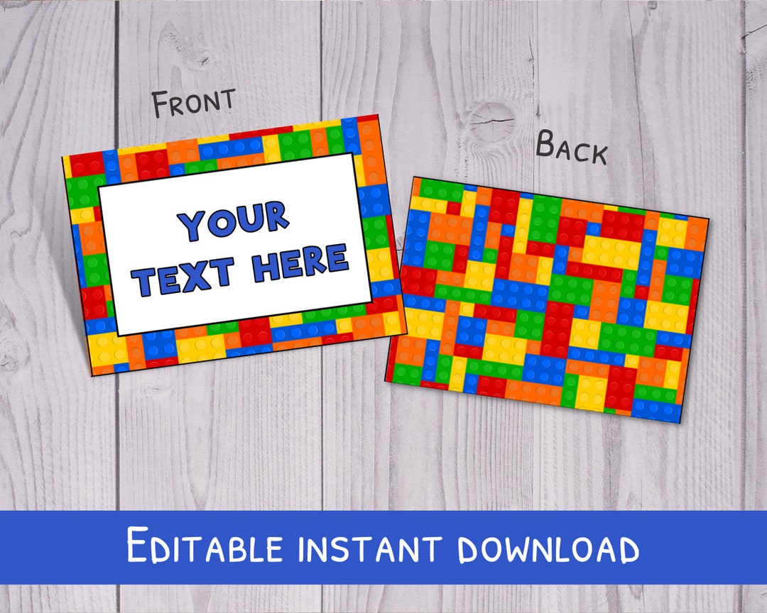 Building Block Food Labels: Editable Birthday Table Numbers (PDF) - Etsy UK