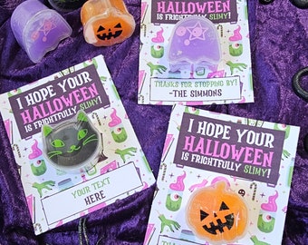 Etiquetas de regalo de slime de Halloween: recuerdos de fiesta imprimibles (PDF)