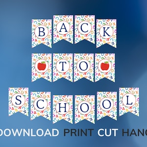 Back To School Banner Printable - First Day Of School - Back To School Party Decor - BTS Party Decor WPW014