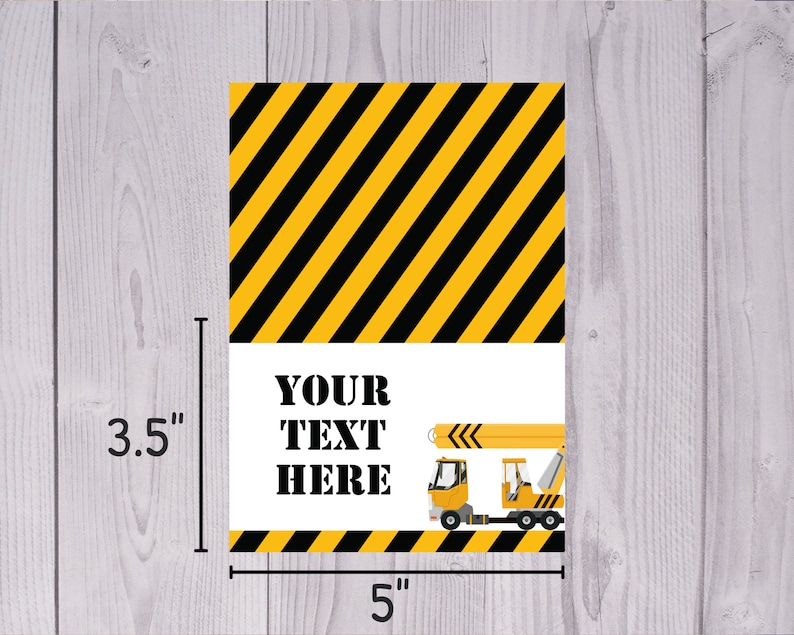 Construction Party Food Labels Printable Construction Food Tent Construction Birthday Party Food Labels WPW009 image 2