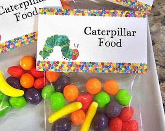 Topper na torbę z przysmakami Hungry Caterpillar: Upominek na imprezę Erica Carle'a (PDF)