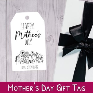 Happy Mother's Day Tag - Mother's Day Gift Tags Printable - Floral Gift Tag - Cookie Tag - Flower Tag - WPW007