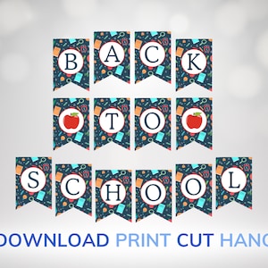 Back To School Banner Printable - First Day Of School - Back To School Party Decor - BTS Party Decor WPW014