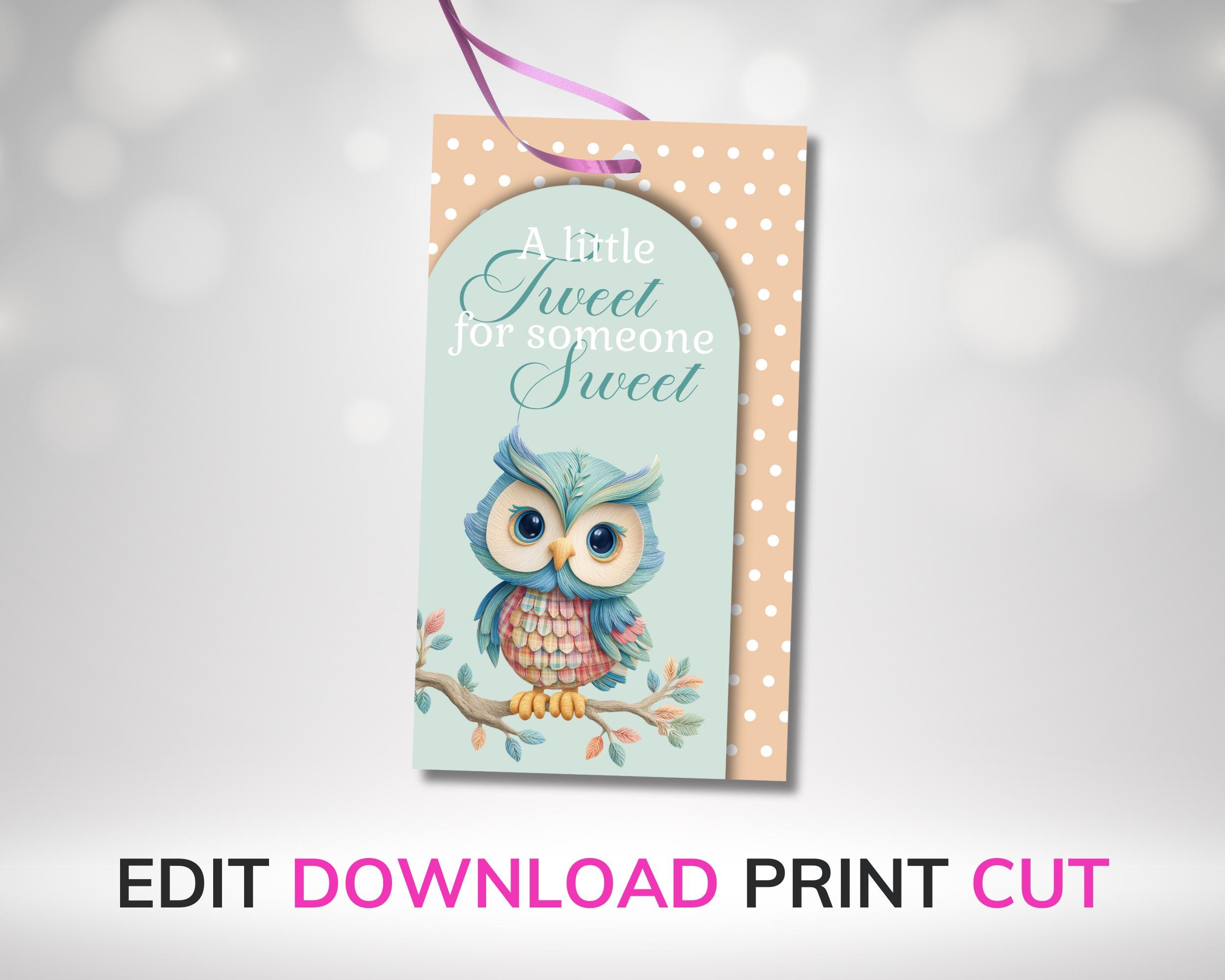 Autumn Owl Treat Tags: Editable Fall Gift Tags (PDF File)