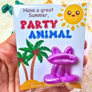 End of School Party Favor: Balloon Animal Squishy Toy (Digital Download)