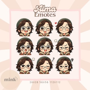 Alma Monster Hunter Chibi Gaming Streamer Twitch Discord YouTube Emote Pack