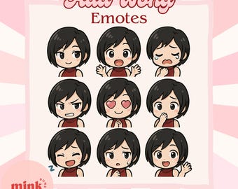 Ada Wong Resident Evil 4 Remake Gaming Streamer Twitch Discord YouTube Emote Pack