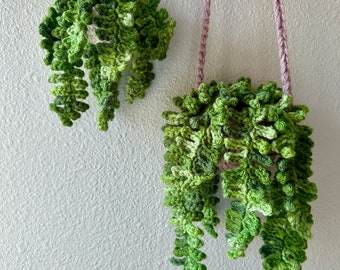 Crochet Fern Plant, Hanging Plant, Home Decor Gift