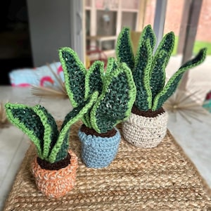 Crochet Snake Plant, Home Decor Gift, Fake Plant