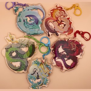 Legend of Zelda Dragon Inspired Keychains Light Dragon Demon Dragon Dinraal Naydra Farosh