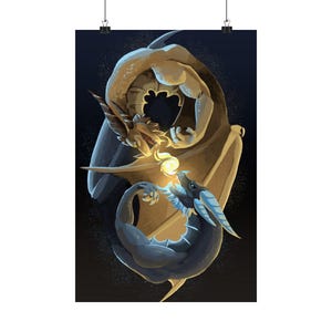 World of Warcraft Inspired Dragon Prints Nozdormu Murozond Yu&#39;lon Faerie Dragon Wrathion