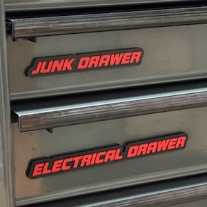 Bend 3DP - (SMALL SIZE) (Single Label) Personalized Toolbox Magnetic Labels