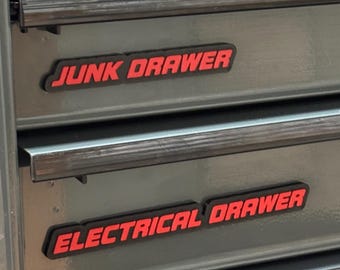 Bend 3DP - (SMALL SIZE) (Single Label) Personalized Toolbox Magnetic Labels