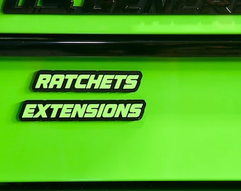 Personalized Toolbox Magnetic Labels (Single Label)  (REGULAR SIZE)