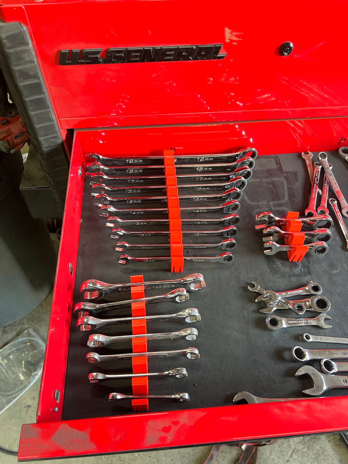 Toolbox Modular Wrench Holder STL 3D Printer Files Great for Wrench