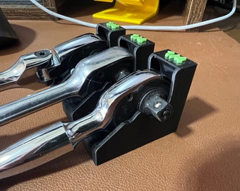 3D Printed Magnetic Ratchet Holder - Toolbox Organizer for Ratchets - Snapon Mac Conwell Icon - Mechanic Toolbox