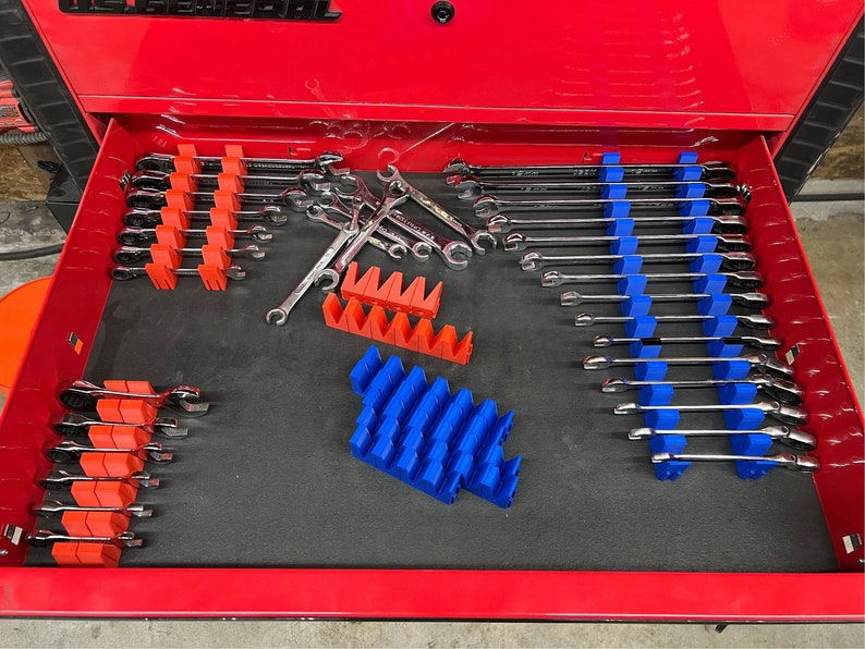 Toolbox Modular Wrench Holder STL 3D Printer Files Great for Wrench