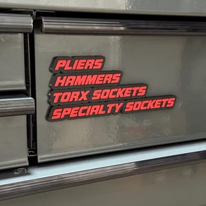 Magnetic Toolbox Labels – SMALL SIZE - Custom Tool Labels (10 Pack)